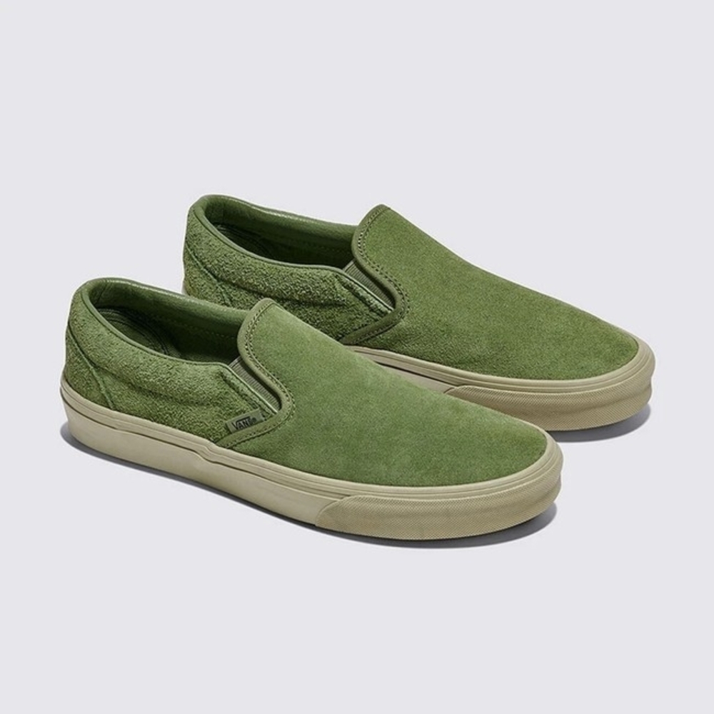 VANS Classic Slip-On Suede Green NEW IN BOX Size 10 Womens